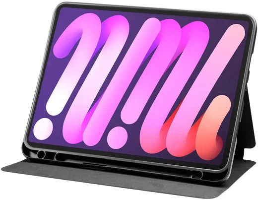 OnePlus Pad Lite Hoes Luxe Tri-Fold Book Case Kunst Leer Zwart afbeelding 9