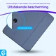 OnePlus Pad Lite Hoes Luxe Tri-Fold Book Case Kunst Leer Blauw afbeelding 2