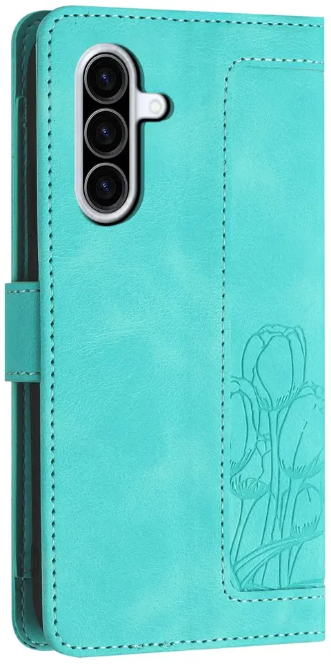 Samsung Galaxy A57 Hoesje Portemonnee Tulpen Book Case Groen afbeelding 16