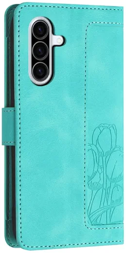 Samsung Galaxy A57 Hoesje Portemonnee Tulpen Book Case Groen afbeelding 16