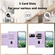 Samsung Galaxy A57 Hoesje Portemonnee Tulpen Book Case Paars afbeelding 5
