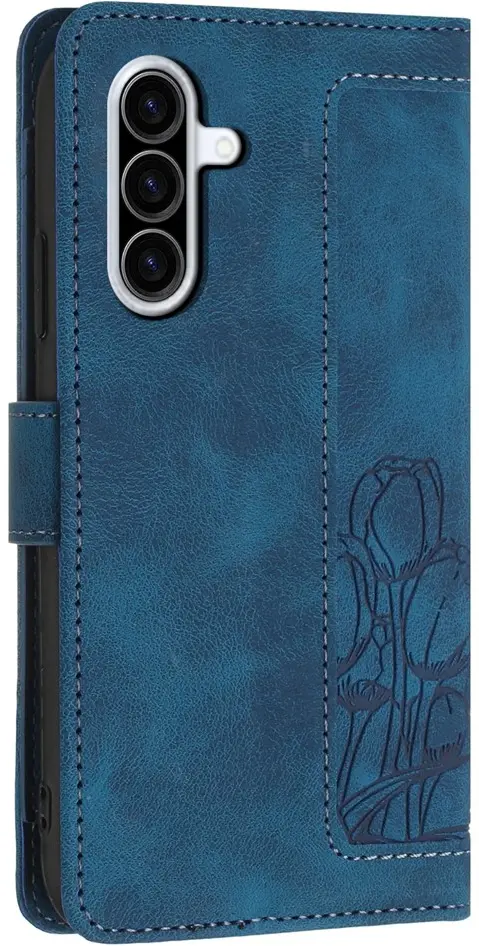 Samsung Galaxy A57 Hoesje Portemonnee Tulpen Book Case Blauw afbeelding 16