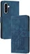 Samsung Galaxy A57 Hoesje Portemonnee Tulpen Book Case Blauw
