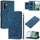 Samsung Galaxy A57 Hoesje Portemonnee Tulpen Book Case Blauw afbeelding 3