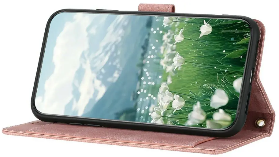 Samsung Galaxy A27 Hoesje Portemonnee Tulpen Book Case Roze afbeelding 15