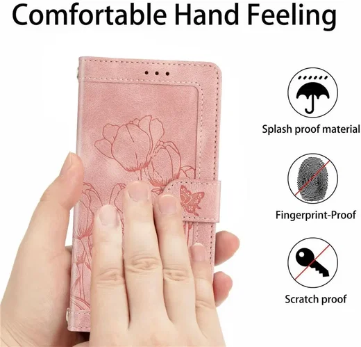 Samsung Galaxy A27 Hoesje Portemonnee Tulpen Book Case Roze afbeelding 10