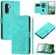 Samsung Galaxy A27 Hoesje Portemonnee Tulpen Book Case Groen afbeelding 2