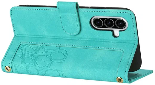 Samsung Galaxy A27 Hoesje Portemonnee Tulpen Book Case Groen afbeelding 14