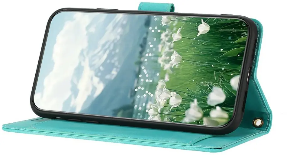 Samsung Galaxy A27 Hoesje Portemonnee Tulpen Book Case Groen afbeelding 15