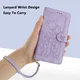 Samsung Galaxy A27 Hoesje Portemonnee Tulpen Book Case Paars afbeelding 9
