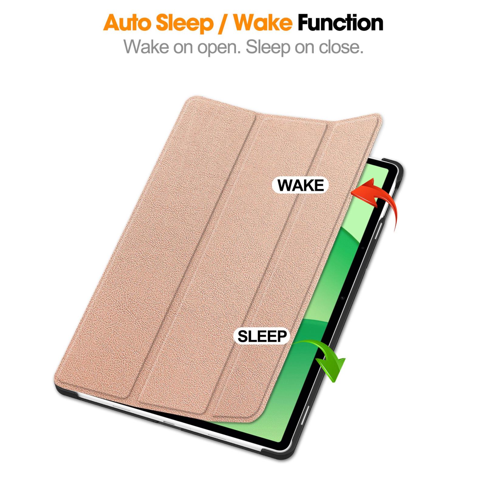 OnePlus Pad Lite / Oppo Pad SE Hoes Tri-Fold Book Case met Standaard Roze afbeelding 5