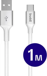 Buddi Flex USB-A naar USB-C Kabel 12W Fast Charge 1M Wit afbeelding