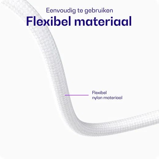 Buddi Flex USB-C naar USB-C Kabel 100W Super Fast Charge 2M Wit afbeelding 5