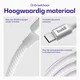 Buddi Flex USB-C naar USB-C Kabel 100W Super Fast Charge 2M Wit afbeelding 2