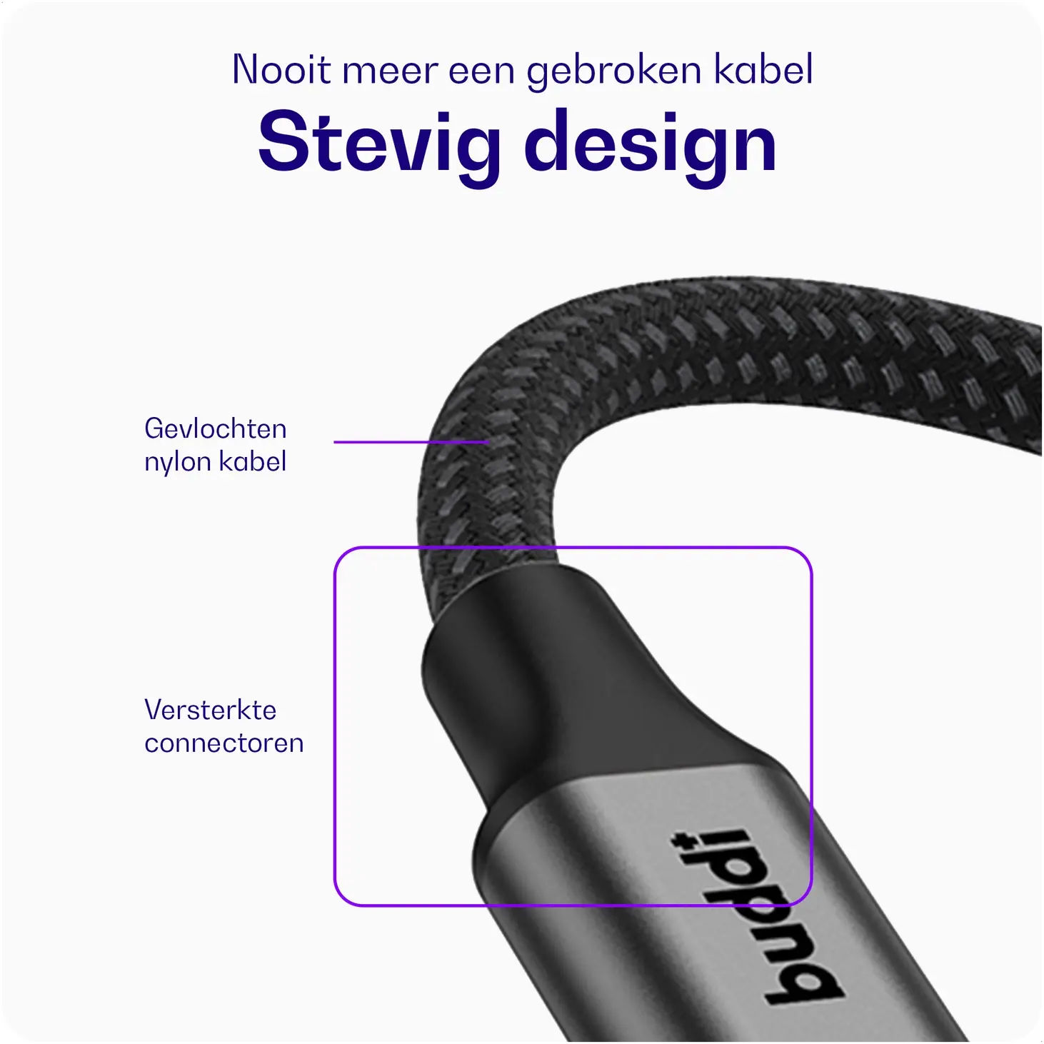 Buddi Flex 3.5mm Jack Aux Audio Kabel 10M Zwart afbeelding 7