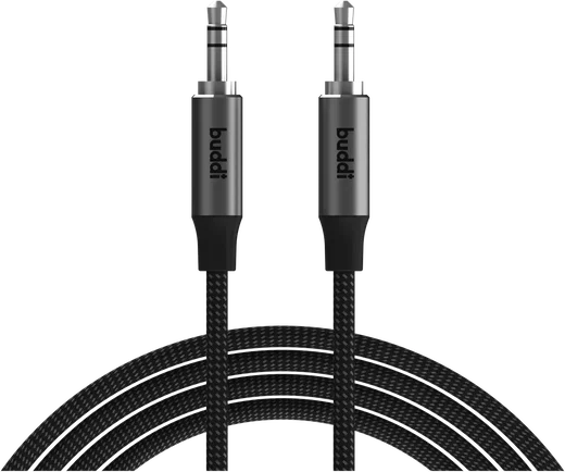 Buddi Flex 3.5mm Jack Aux Audio Kabel 10M Zwart afbeelding 11