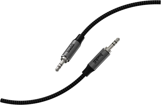 Buddi Flex 3.5mm Jack Aux Audio Kabel 10M Zwart afbeelding 10