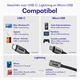 Buddi Flex 3-in-1 USB-C naar USB-C Lightning Micro-USB 1.5M Zwart afbeelding 3