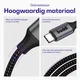 Buddi Flex USB-A naar USB-C Krulsnoer Kabel 12W Fast Charge 2M Zwart afbeelding 4