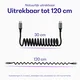 Buddi Flex USB-C naar USB-C Krulsnoer Kabel 60W Fast Charge 2M Zwart afbeelding 2