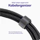 Buddi Flex USB-A naar Lightning Krulsnoer Kabel 12W Fast Charge 2M Zwart afbeelding 9