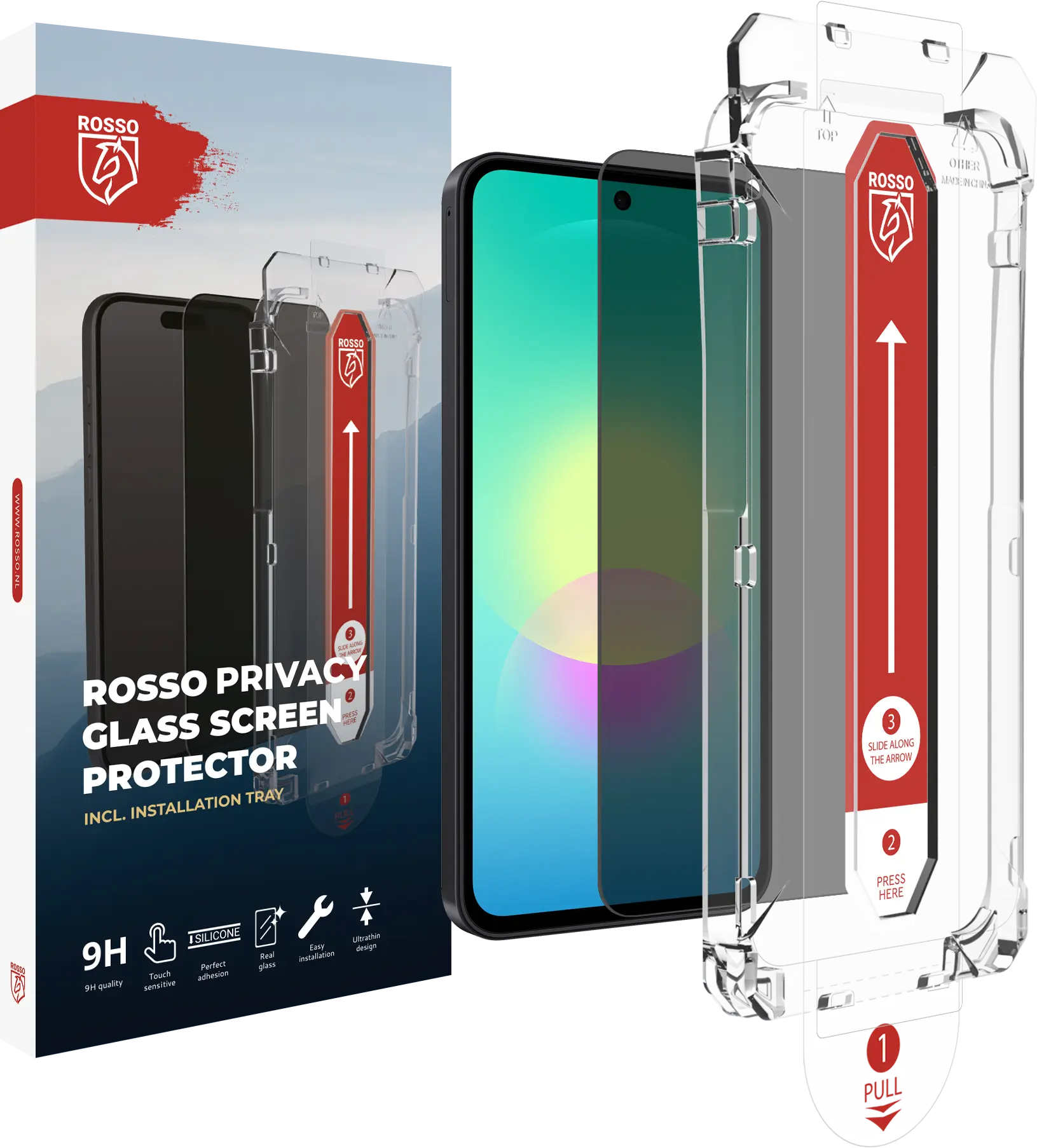 Rosso Samsung Galaxy A27 Privacy Glass met Installatietray Dust Removal afbeelding 1