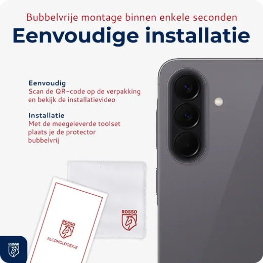 Rosso Samsung Galaxy A57 Camera Lens Protector Zwart afbeelding 6