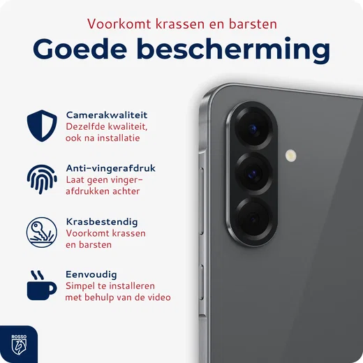 Rosso Samsung Galaxy A37 Camera Lens Protector Zwart afbeelding 2