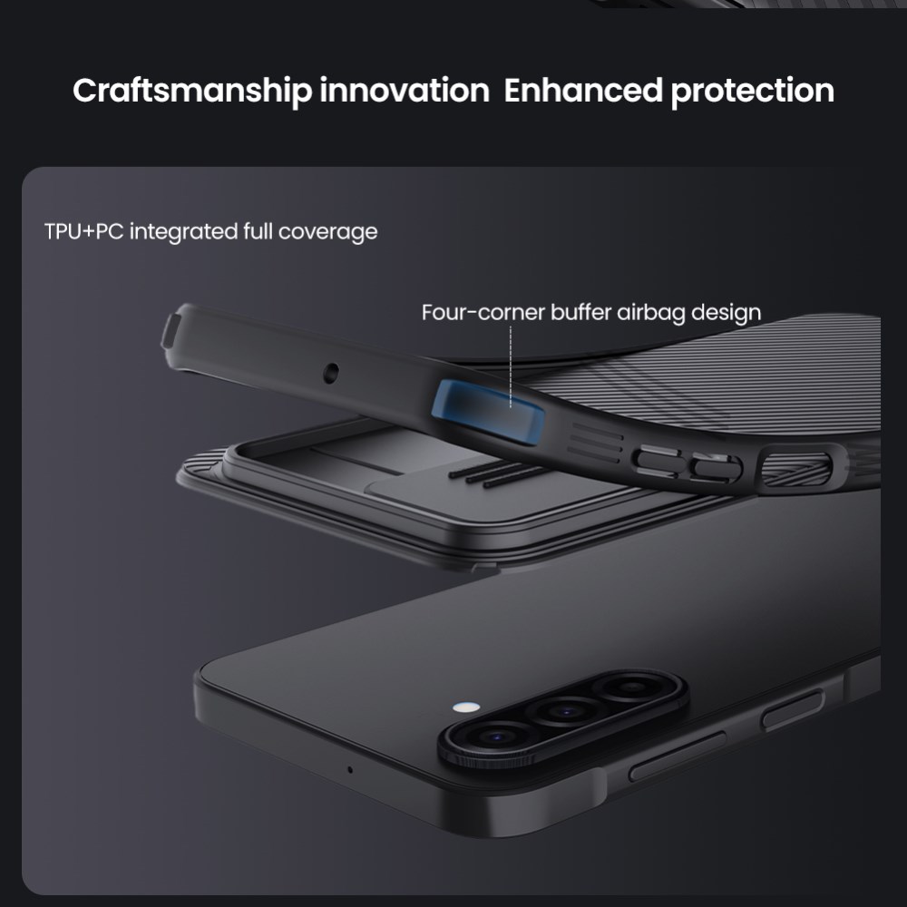 Nillkin CamShield Samsung Galaxy A37 Camera Slider Back Cover Zwart afbeelding 17