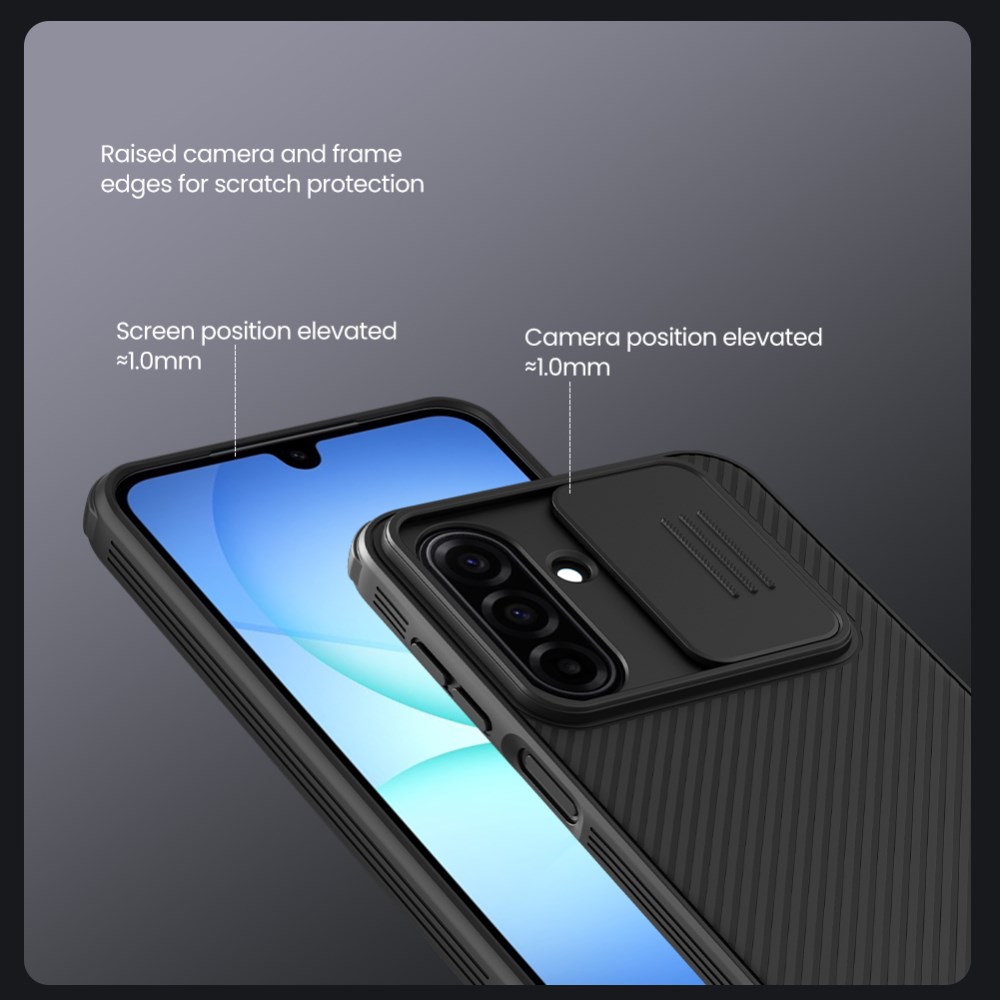 Nillkin CamShield Samsung Galaxy A37 Camera Slider Back Cover Zwart afbeelding 4