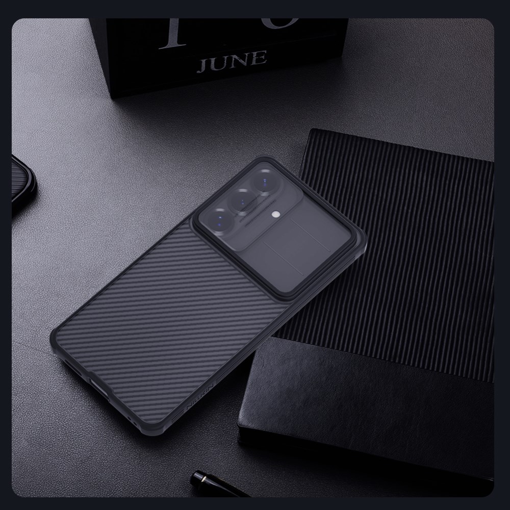 Nillkin CamShield Samsung Galaxy A37 Camera Slider Back Cover Transparant Zwart afbeelding 8