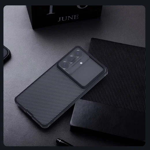 Nillkin CamShield Samsung Galaxy A37 Camera Slider Back Cover Transparant Zwart afbeelding 8