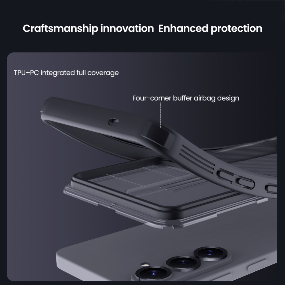 Nillkin CamShield Samsung Galaxy A37 Camera Slider Back Cover Transparant Zwart afbeelding 18