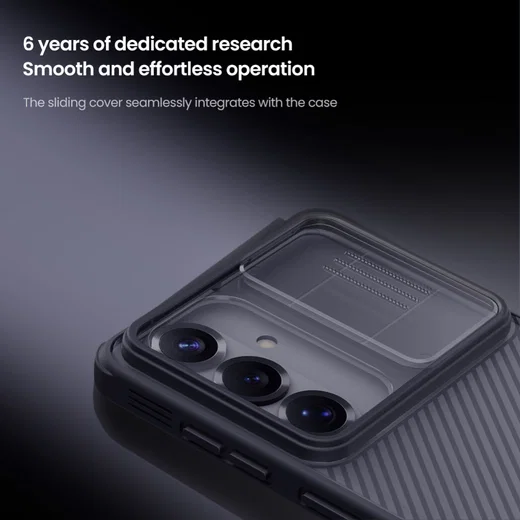 Nillkin CamShield Samsung Galaxy A37 Camera Slider Back Cover Transparant Zwart afbeelding 17
