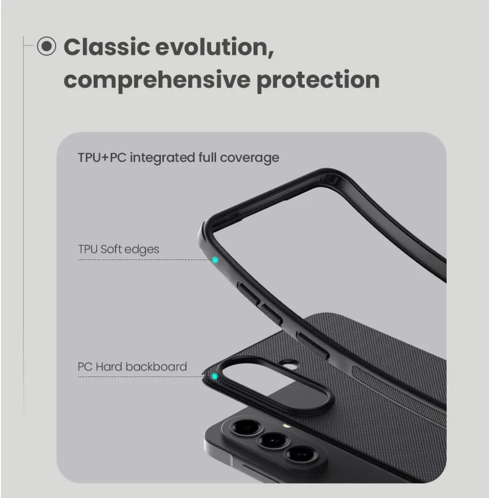 Nillkin Frosted Shield Samsung A57 Hoesje MagSafe Back Cover Zwart afbeelding 6