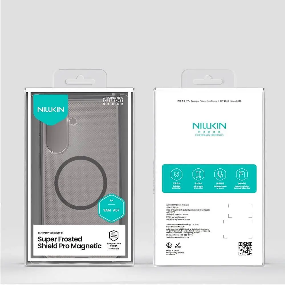 Nillkin Frosted Shield Samsung A57 Hoesje MagSafe Back Cover Transparant Zwart afbeelding 8