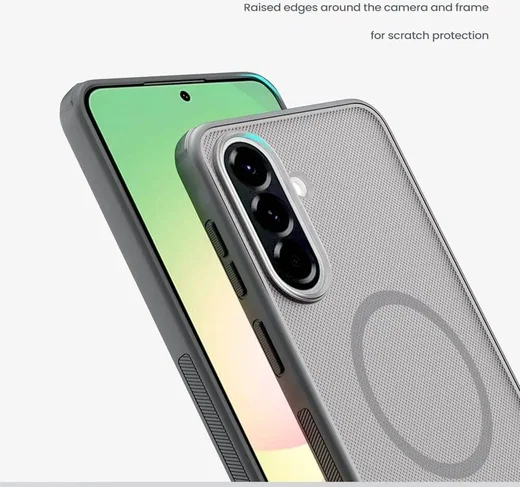 Nillkin Frosted Shield Samsung A57 Hoesje MagSafe Back Cover Transparant Zwart afbeelding 7