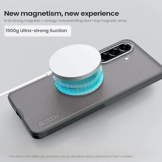 Nillkin Frosted Shield Samsung A57 Hoesje MagSafe Back Cover Transparant Zwart afbeelding 6