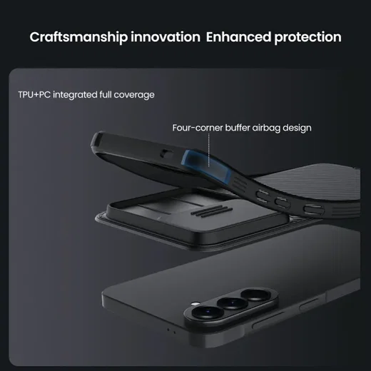 Nillkin CamShield MagSafe Samsung Galaxy A57 Hoesje Camera Slider Zwart afbeelding 8