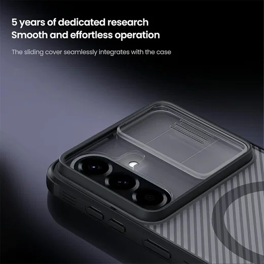Nillkin CamShield Prop Samsung Galaxy A57 Hoesje MagSafe / Qi2 Back Cover Zwart afbeelding 5