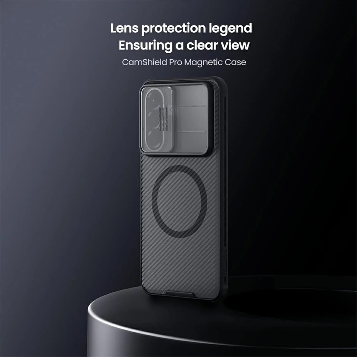 Nillkin CamShield Prop Samsung Galaxy A57 Hoesje MagSafe / Qi2 Back Cover Zwart afbeelding 3