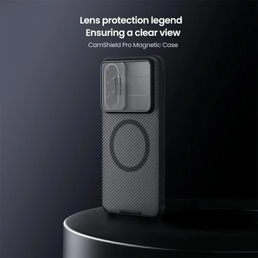Nillkin CamShield Prop Samsung Galaxy A57 Hoesje MagSafe / Qi2 Back Cover Zwart afbeelding 3