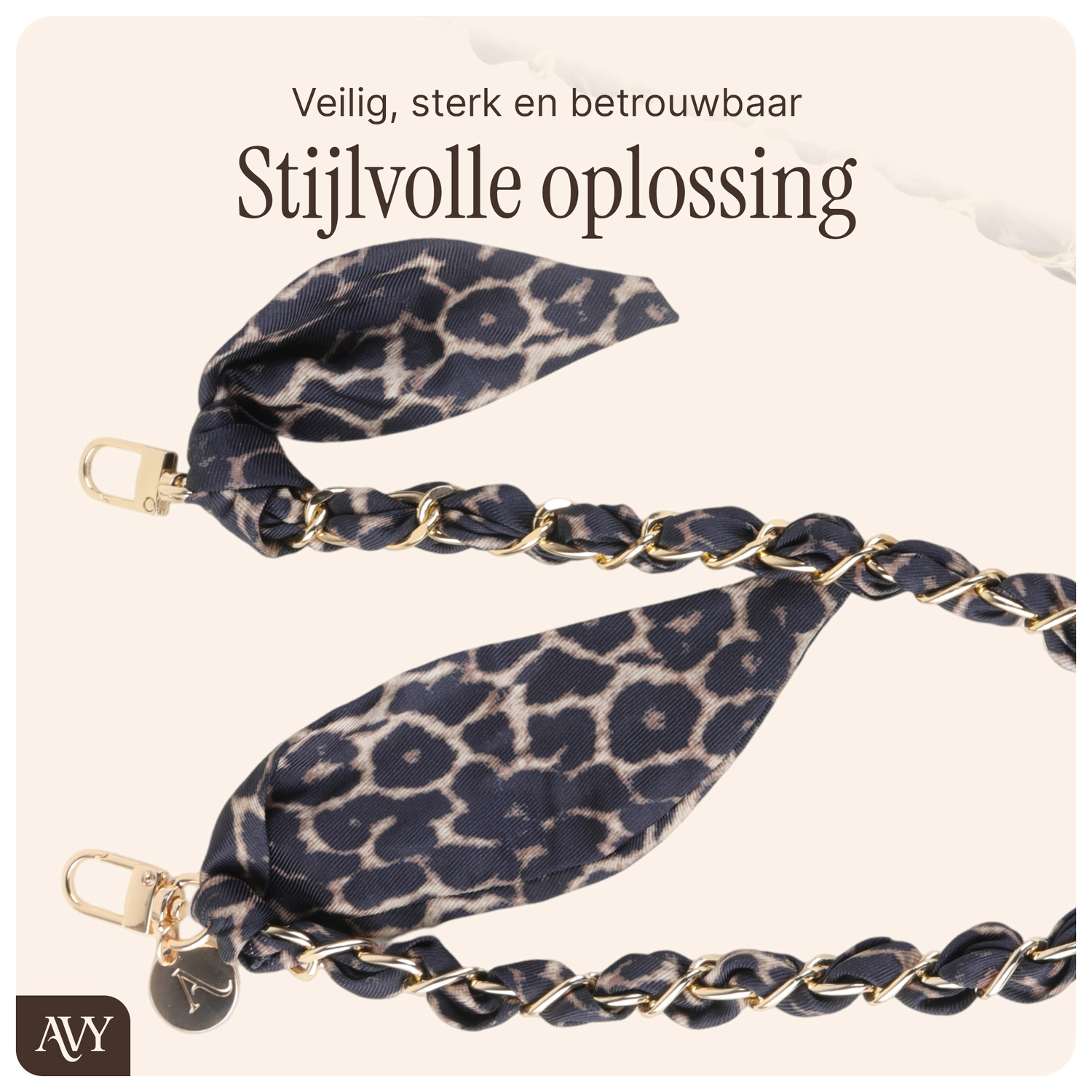 AVY Universeel Sjaal Crossbody Telefoonkoord (120CM) Panthera Chic afbeelding 2
