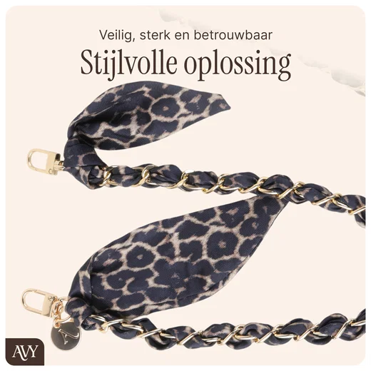 AVY Universeel Sjaal Crossbody Telefoonkoord (120CM) Panthera Chic afbeelding 2