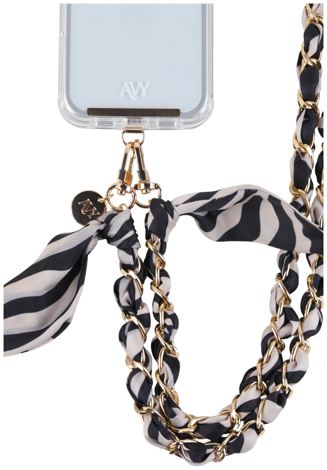 AVY Universeel Sjaal Crossbody Telefoonkoord (120CM) Serengeti Zebra afbeelding 5