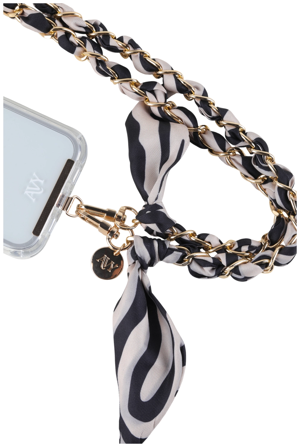 AVY Universeel Sjaal Crossbody Telefoonkoord (120CM) Serengeti Zebra afbeelding 6