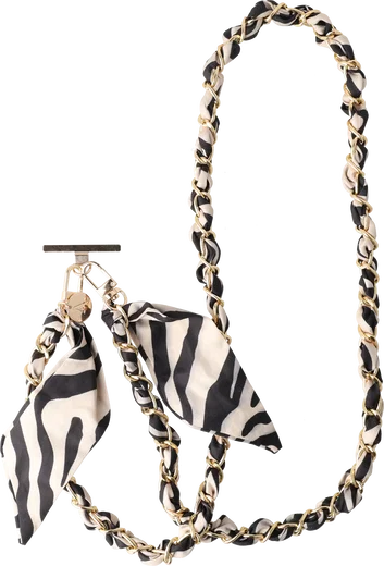 AVY Universeel Sjaal Crossbody Telefoonkoord (120CM) Serengeti Zebra afbeelding 4