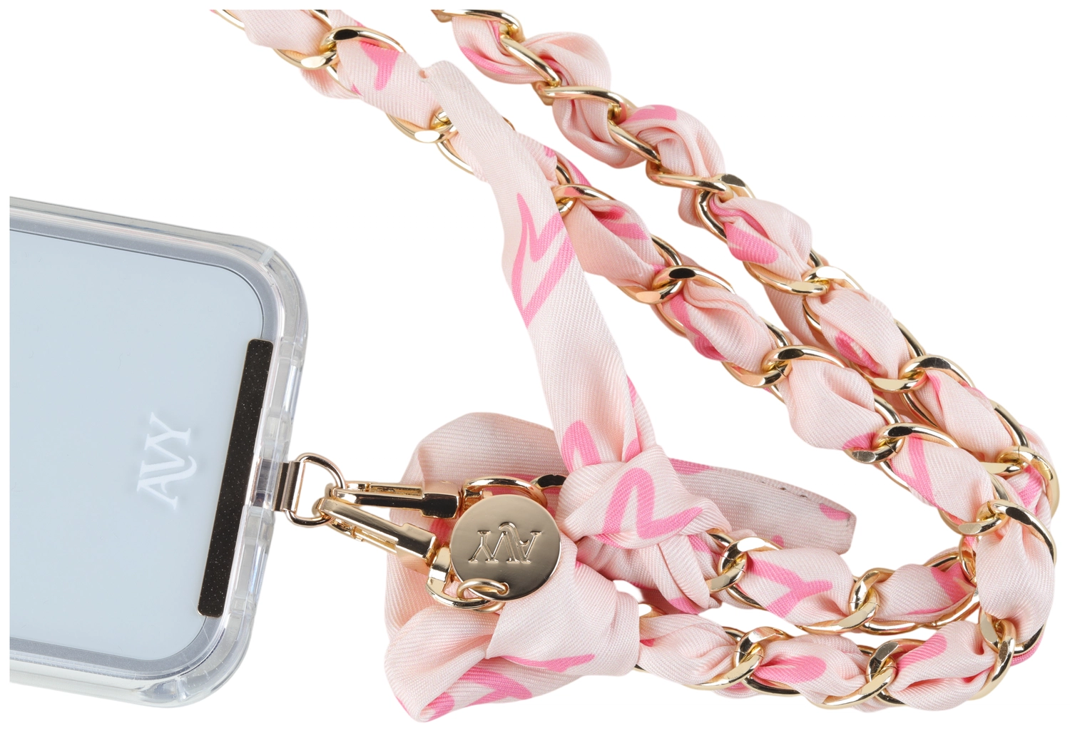 AVY Universeel Sjaal Crossbody Telefoonkoord (120CM) Cupid Blush afbeelding 5