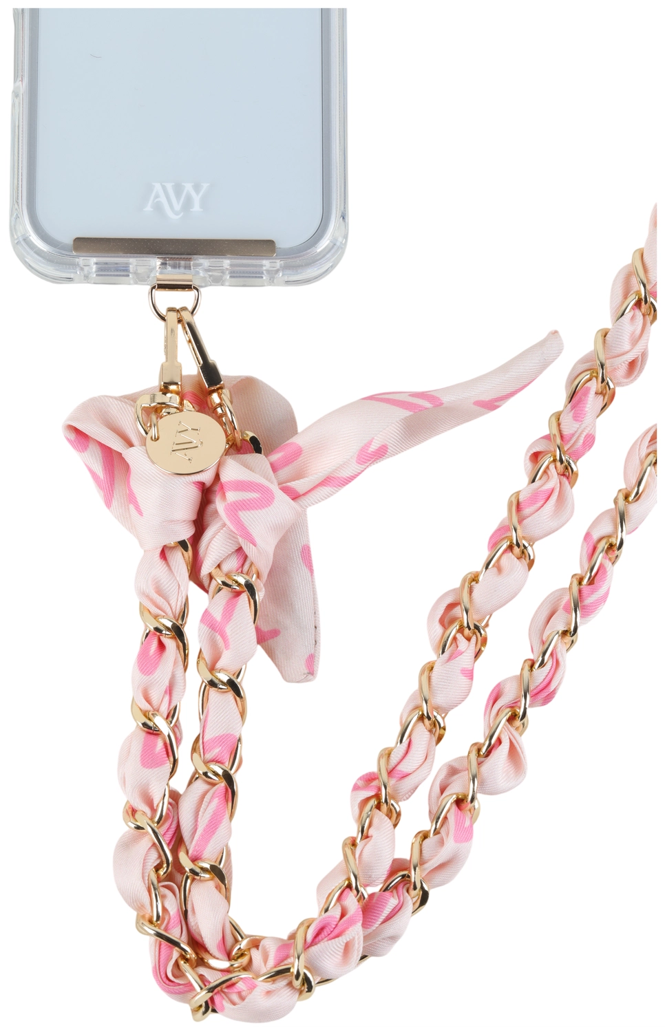 AVY Universeel Sjaal Crossbody Telefoonkoord (120CM) Cupid Blush afbeelding 6