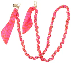 AVY Universeel Sjaal Crossbody Telefoonkoord (120CM) Rosé Twist afbeelding